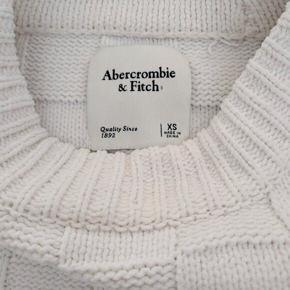Abercrombie White Knit Mockeneck Sweater - size XS/S - Picture 4 of 5